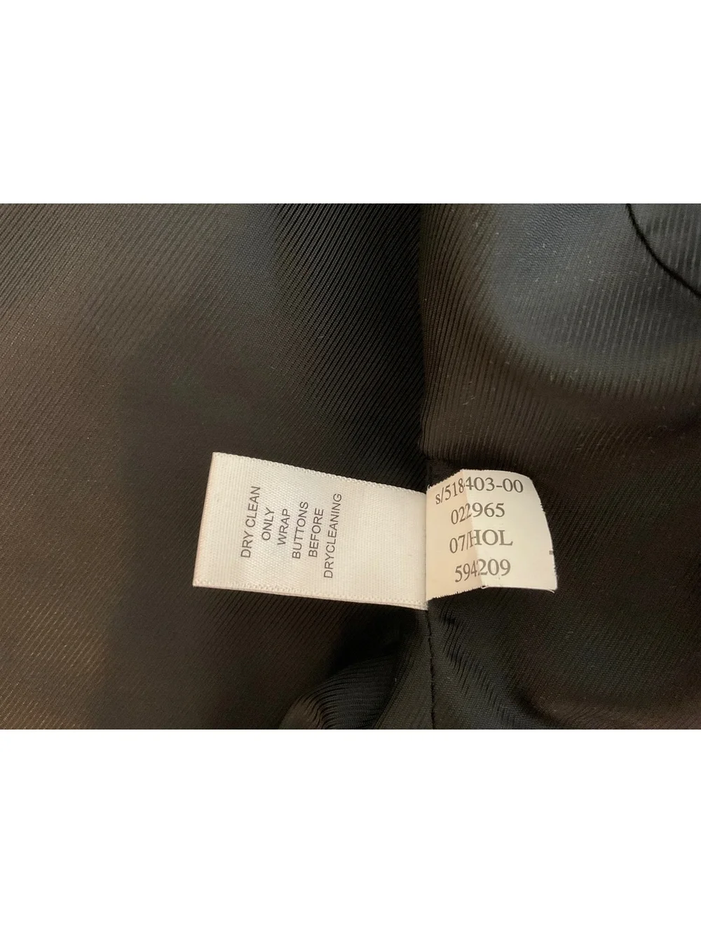 Banana Republic Men L Black Italian Wool Cashmere Car Coat Overcoat Holiday 2007